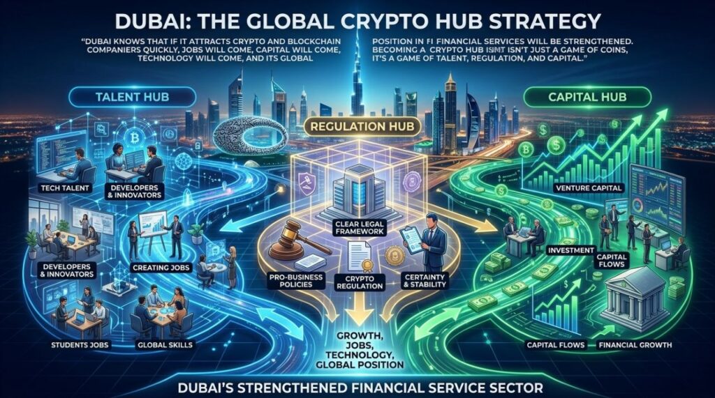 Dubai में Crypto का नया दौर, Flight Ticket से Property तक Digital Money का खेल। 2026 6 Crypto