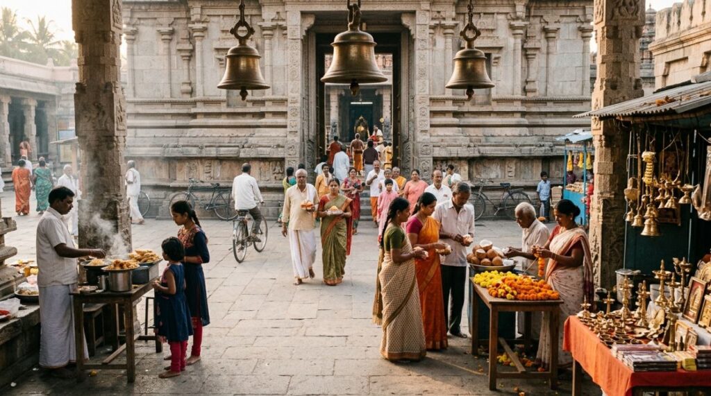 मंदिरों की घंटियों से चलती अर्थव्यवस्था: भारत की Spiritual Economy का असली मॉडल। 2026 2 Spiritual Economy