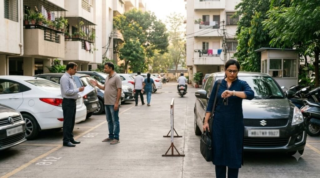 फ्लैट आपका, Parking किसकी? मुंबई के एक विवाद ने खोला घर खरीदने का असली सच। 2026 5 Parking