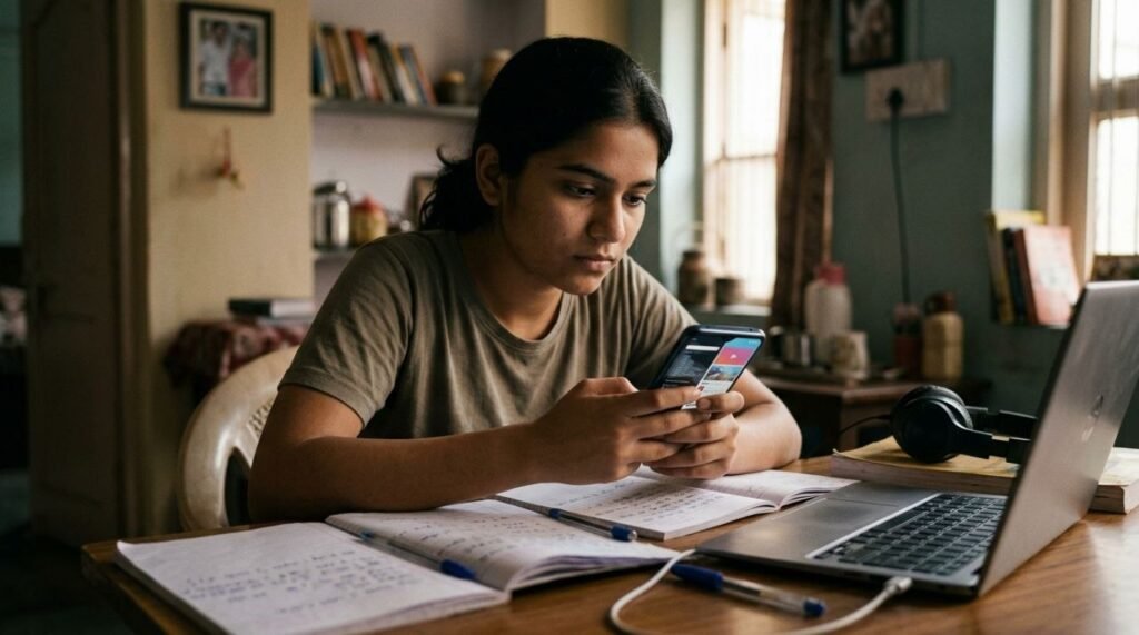 भारत का Gen-Z: मोबाइल हाथ में, नौकरी सवाल में। 2026 2 Gen-Z