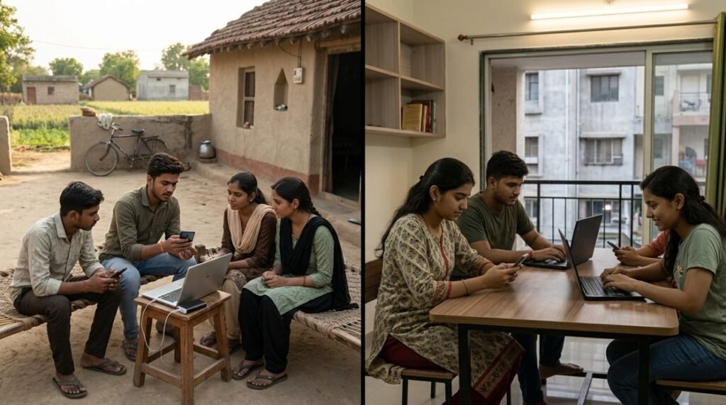 भारत का Gen-Z: मोबाइल हाथ में, नौकरी सवाल में। 2026 5 Gen-Z