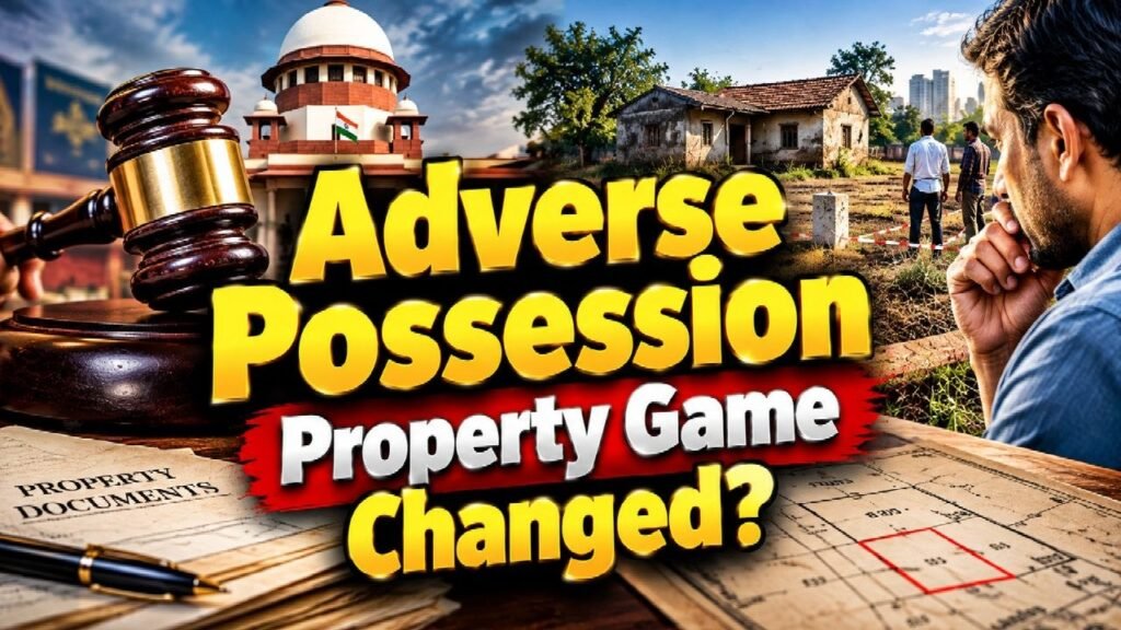 कब्जा है तो मालिकाना हक? Supreme Court ने Property Game पलट दिया। 2026 Adverse Possession 13 6228656869853565312